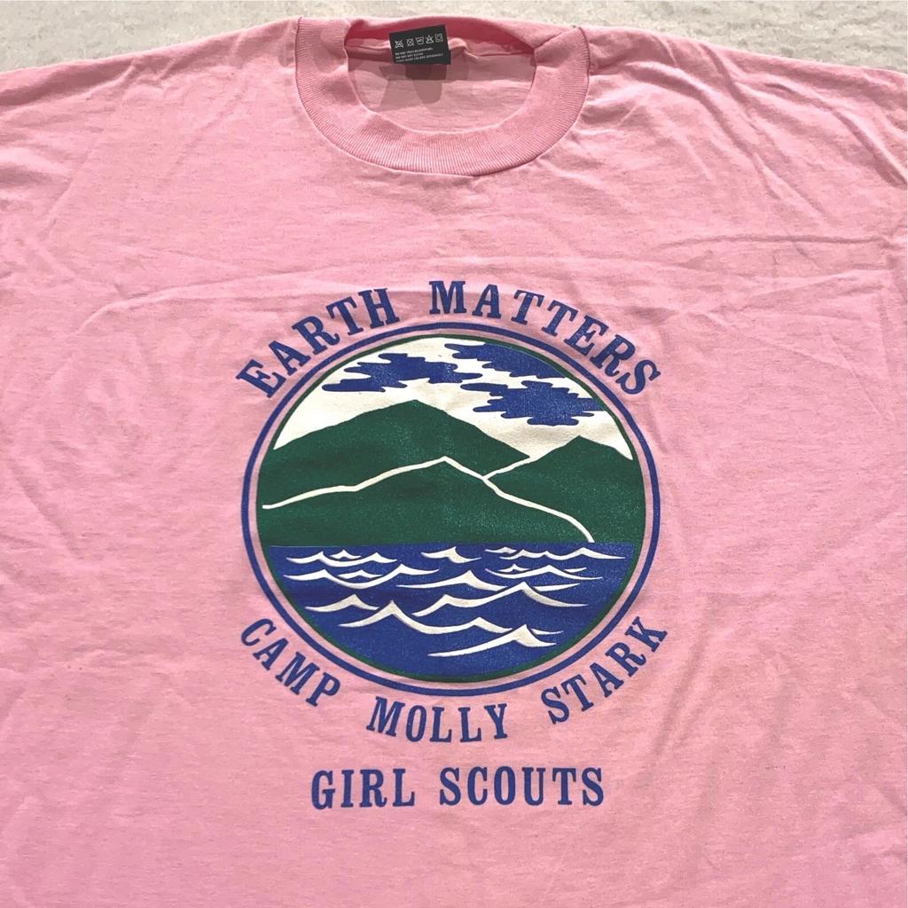 vtg 80s EARTH MATTERS CAMP MOLLY STARK GIRL SCOUTS T-Shirt XL soft vermont park