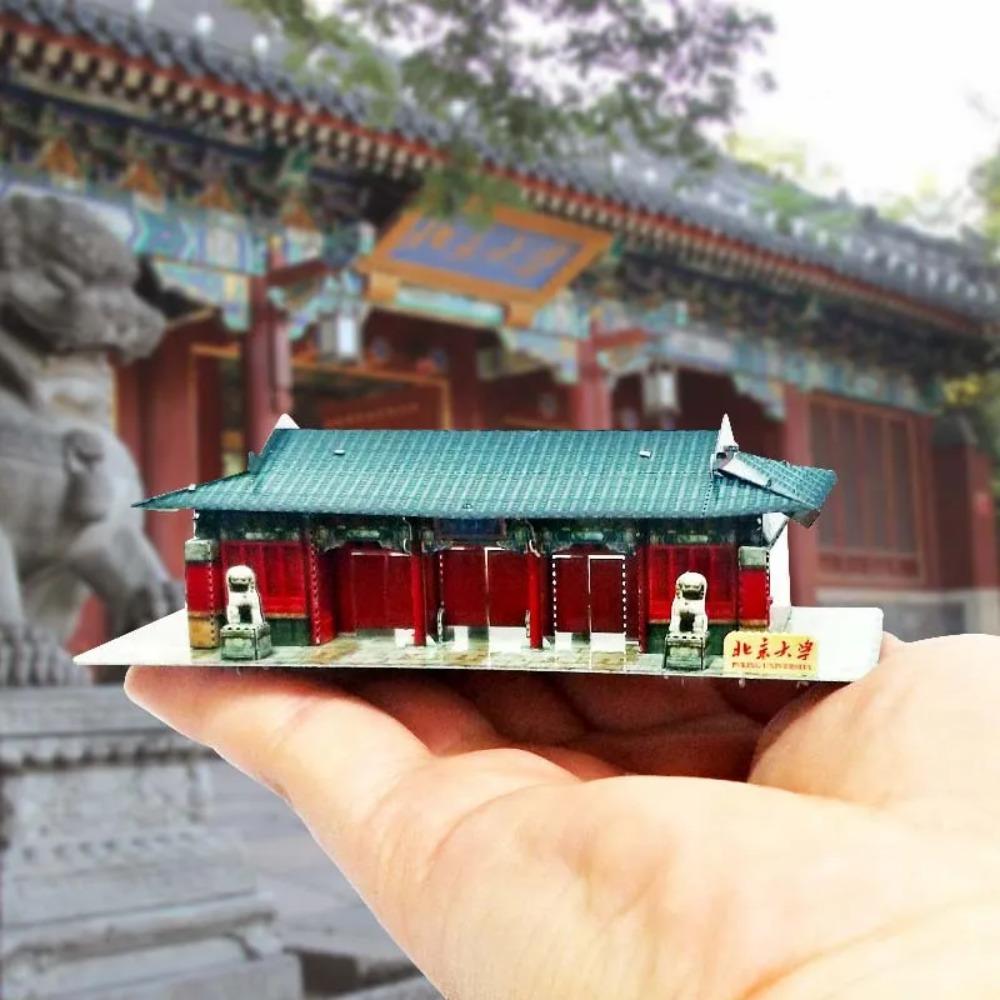 World Style City Skyline Architecture Street View 3D Metal Puzzle Paris Venice San Francisco Shanghai DIY Assembled Model Kits