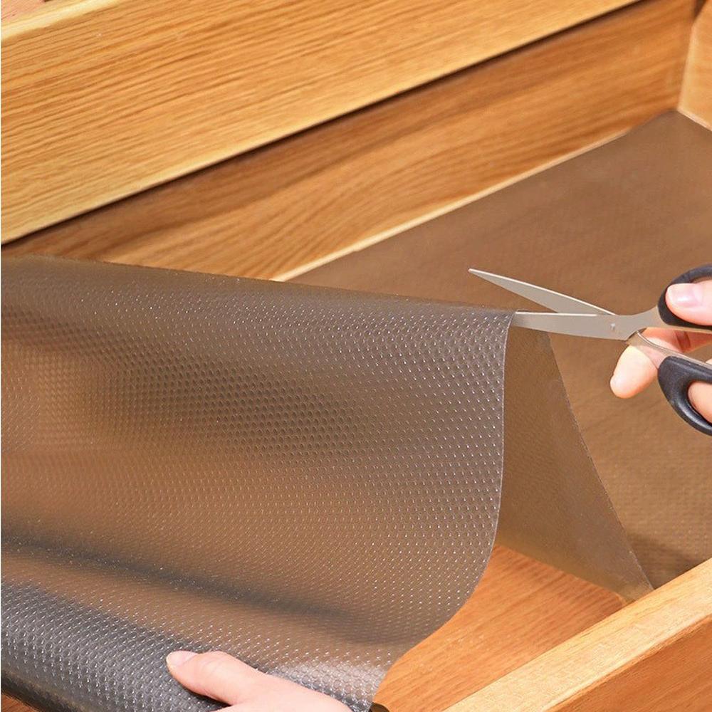 Drawer Liners Reusable Washable Dustproof and Non-slip Placemats Kitchen Cabinet Mats Refrigerator Non-slip Liners Shelf Paper