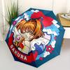 1pc Sakura's Sweet Charm Umbrella with Plastic Handle,Suitable for All Seasons Home Travel Outdoor UmbrellaM1081