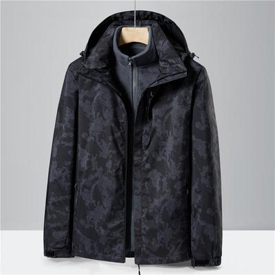 Autumn and Winter New Fashionable Sports Outdoor Three-in-one Men's and Women's Windproof and Waterproof Jacket Camouflage Men's Clothing