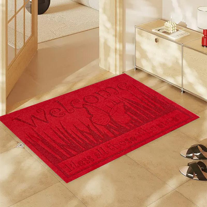 

New Year S Festive Carpet, Door Mat, Door Mat, Indoor Mat, Safe Floor Mat, Double Happy Door Mat about 40 * 60cm
