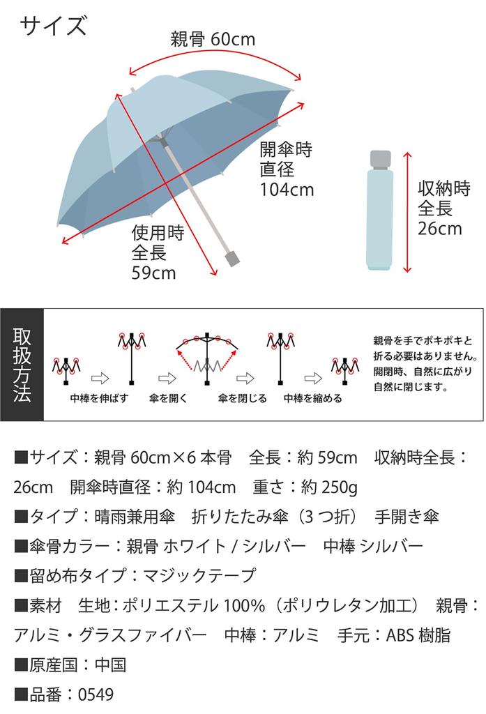 Cool Plus Folding UV Heat and Light Blocking Large Mini For 60cm X 6 Light Blocking or More UV Protection Heat Grade 1 Light Blocking Parasol,