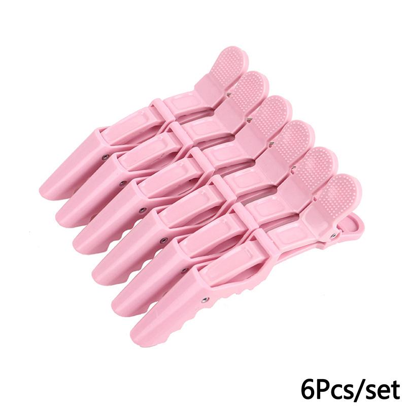 6 ks Plastové aligátoří sponky do vlasů, Kadeřnické svorky, Skřipce do vlasů, Profesionální kadeřník, Salonní stylingové sponky, Vlasové doplňky