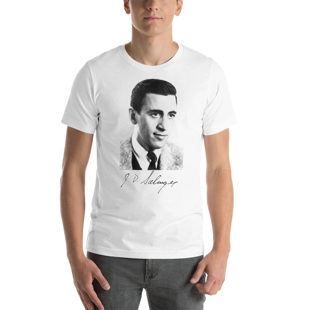 

JD SALINGER Author Literature Graphic Tee Short-Sleeve Unisex 100% Cotton T-shirt Mens Tees Top 4XL