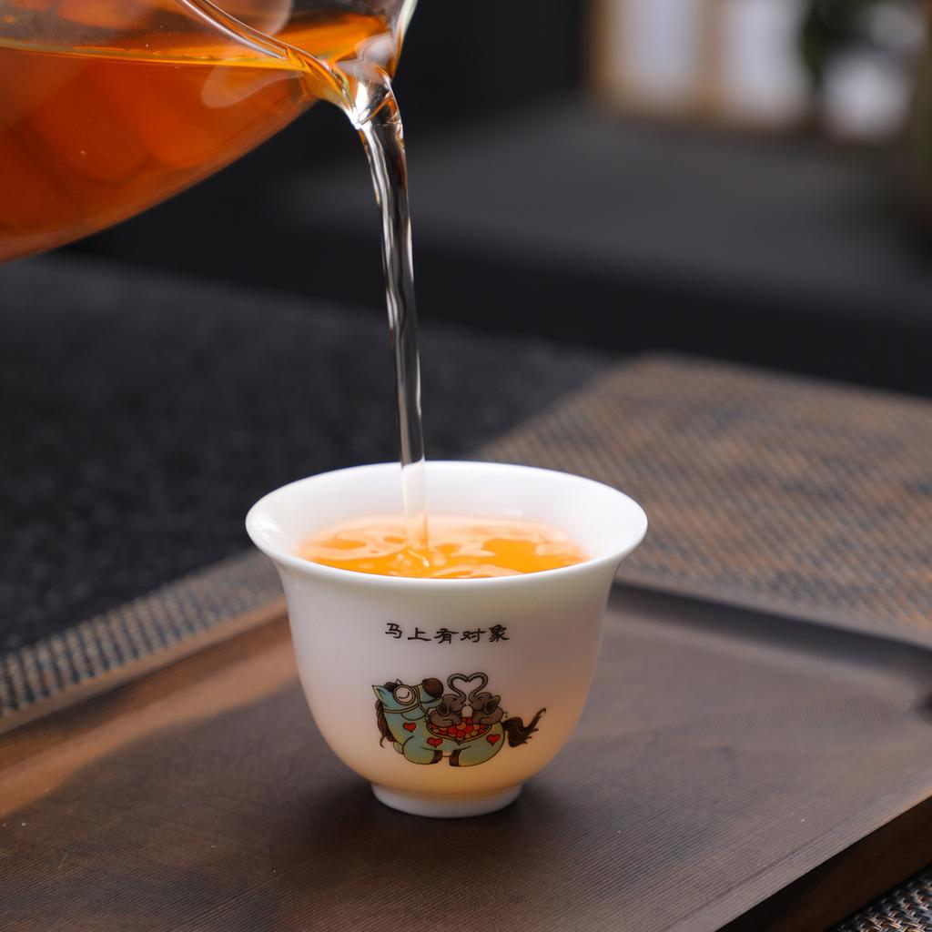 Year of the Horse Youfu Ceramic Teacup Gift Box Set Company Annual Meeting Guochao merchandise accompanying gifts will be sent to customers for