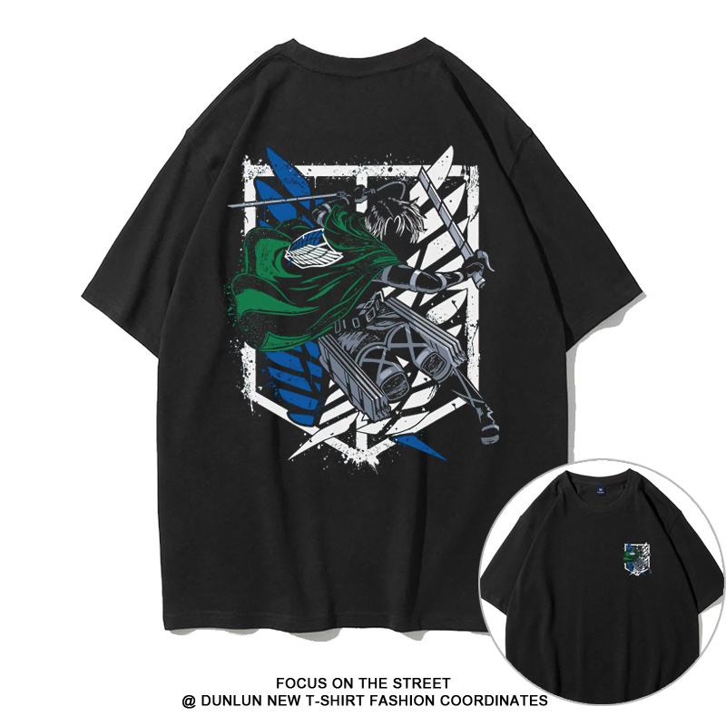 Pánské tričko s krátkým rukávem Letní Pánské a dámské Anime Kapitán Volná Křídla Potisk T-shirt Anime Unisex Sportovní Trička