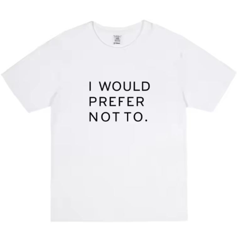Philosopher Zizek Same I Would Prefer Not To Print Graphic Tshirt Unisexs and Womens Shortsleeved Tshirt Clothing Street S