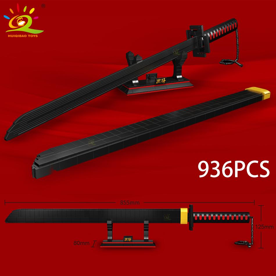 Samurai Sword Building Blocks Ninja Blade Katana Japanese Anime Butterfly Nichirin Knife Bricks Children Toys for Adult