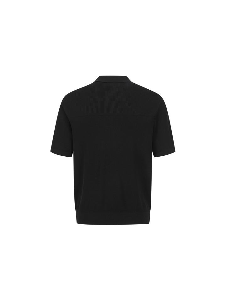 AND Z Men'S) Ribbed Collared Knit_Bzf2Et1105Bk