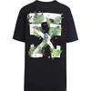 T-shirty OFF WHITE Męskie Czarny Okrągły Dekolt Umiarkowany OWAA029R187700081040