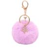 Snowflake Fluffy Pompom Ball Key Chain Ring Holder Car Bag Ornament Keychain