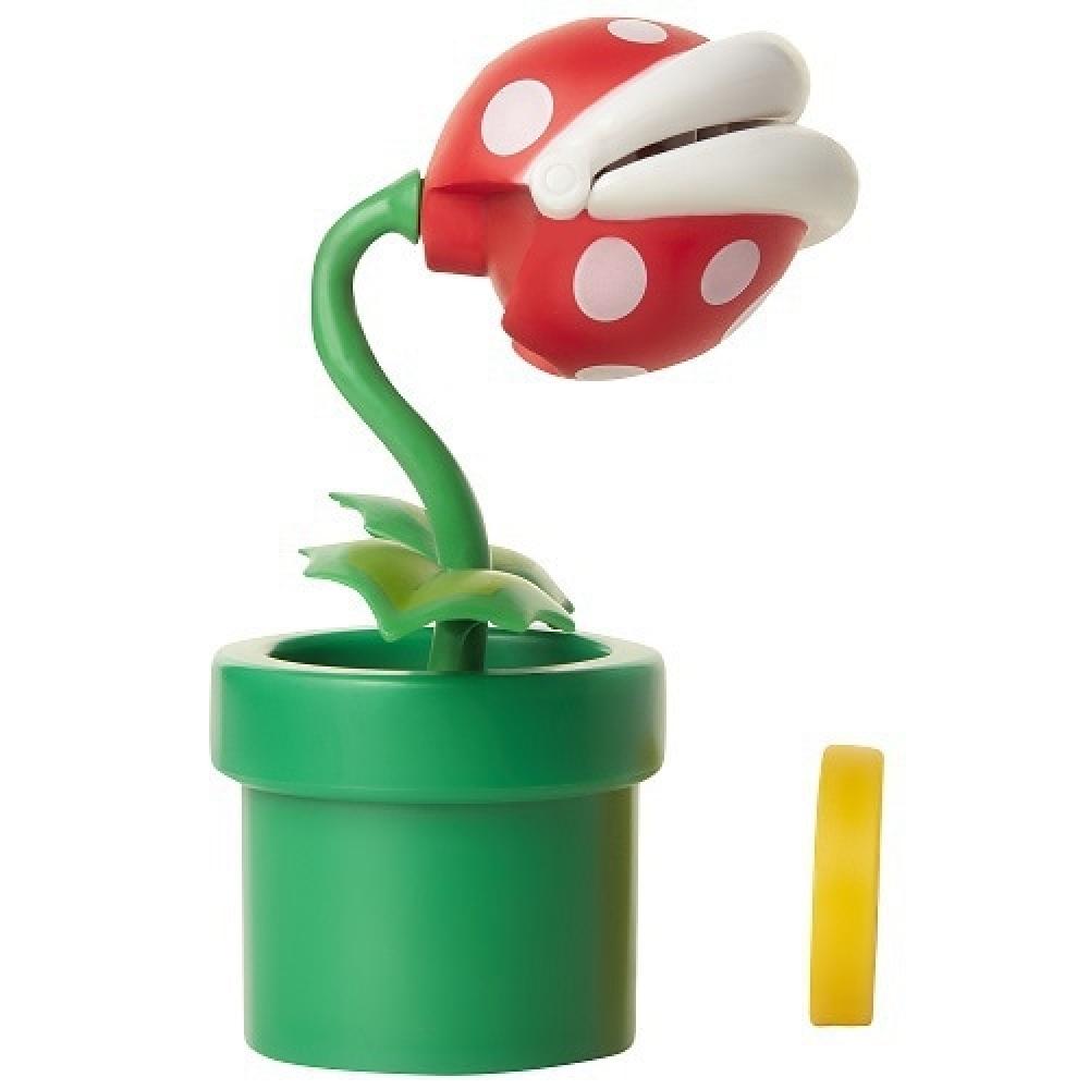 Sanei Trading Fcp 007 Super Mario Figure Collection Plus Puckun Flower Coin Included [painted Action Figure  Total Height  Approx. 104 Mm]