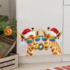 Cartoon Christmas Hats, Colorful Sunglasses, Deer Head Wall Stickers, Christmas Room Decoration Wall Stickers
