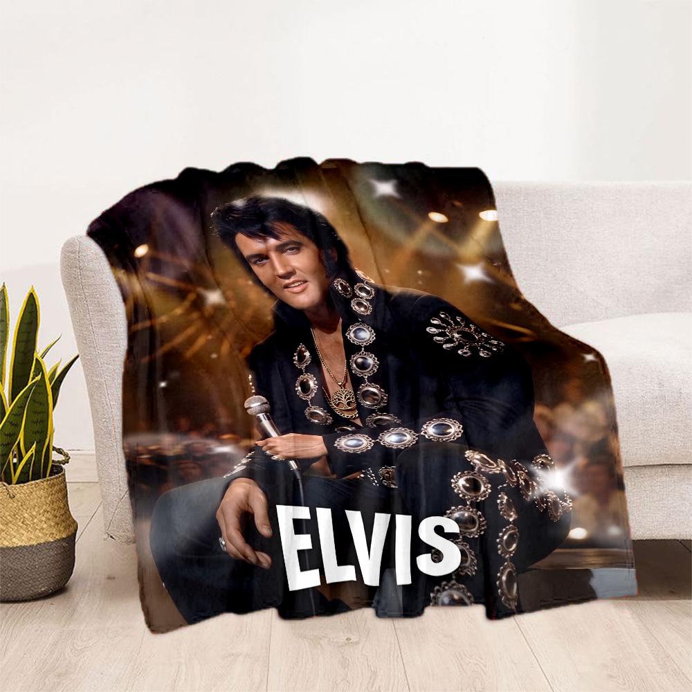 Manta de Rendimiento de Elvis Presley Suave Cálida Acogedora Perfecta para Sala de Estar Cama Ropa de Cama para Todas las Ocasiones Estilo Moderno