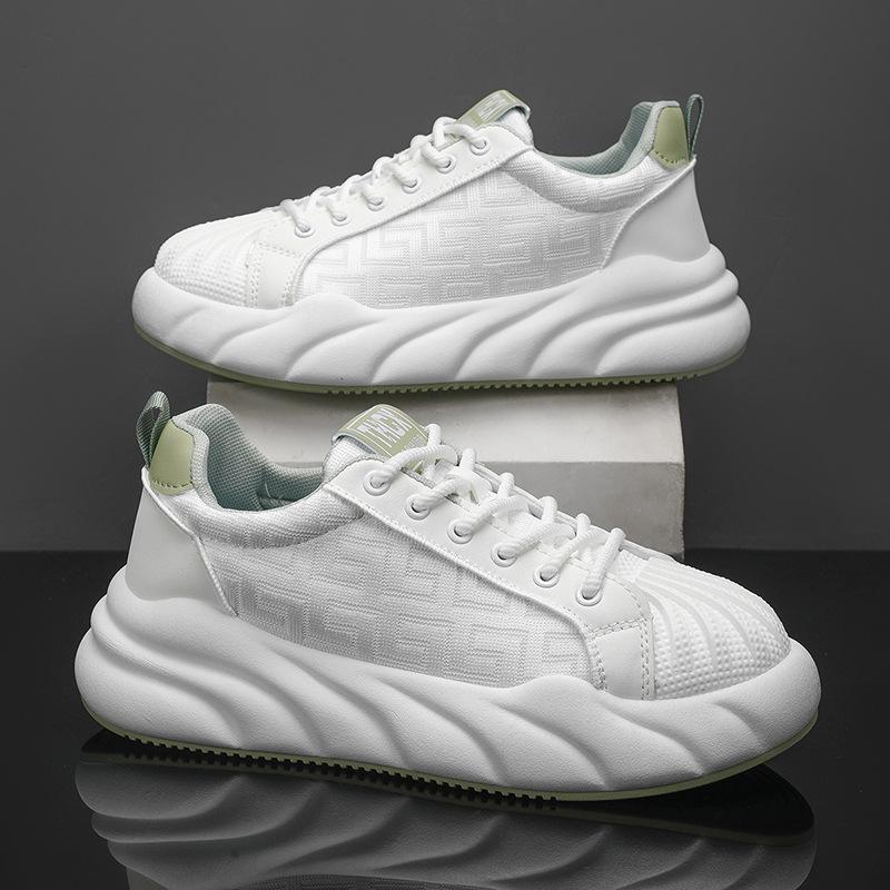 

Shell head men s shoes summer breathable mesh small white sports board shoes boys niche trendy brand versatile platform bread shoes 44