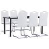 Day and Night - Day and Night Dining Set 7 Pieces White Synthetic Leather