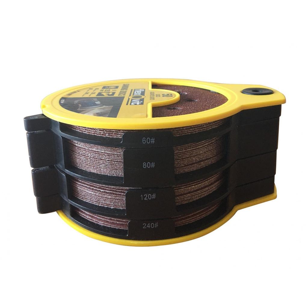 Flexovit Hook & Loop Sanding Disc 125mm Assorted (dispenser 50)