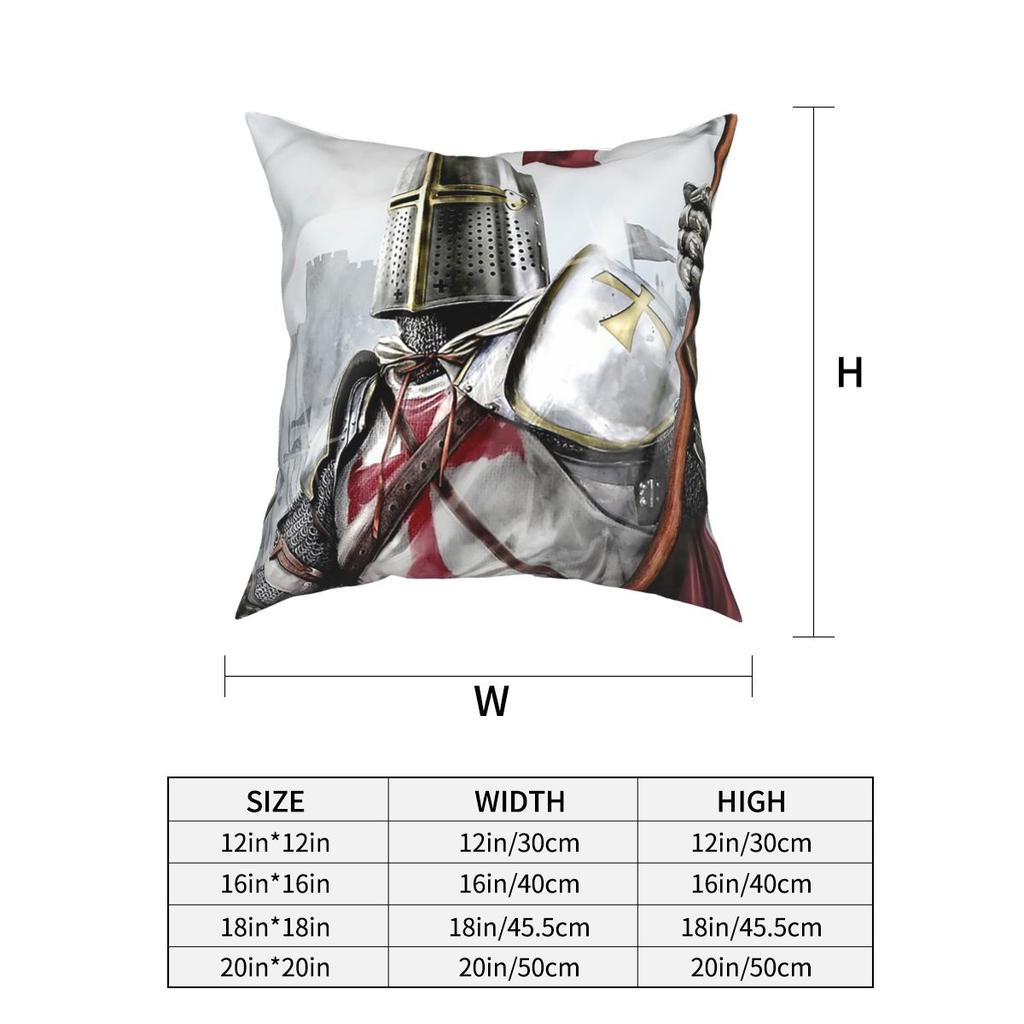 Templerkissenbezug Heimdeko Mittelalterliches Kreuz Breitschwert Flagge Kreuzfahrer Kissen Dekokissen für Wohnzimmer