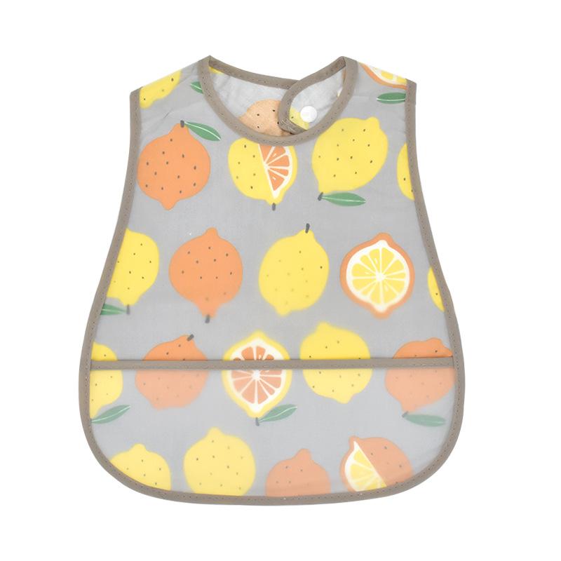 Waterproof Cartoon Baby Bib - Adjustable EVA Cotton Feeding Bib for Boys & Girls