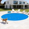 VEVOR Solar Pool Cover, 7.32m Round Pool Bubble Cover, 12 Mil Pools Solar Blanket with Bubble & PE Material, Daytime Heat Absorption