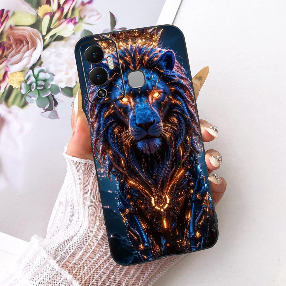 For Infinix Hot 12 Play Case Cover Cute Cat Luxury Fashion Funny Painted Phone Casing For Infinix X6816 X6816C