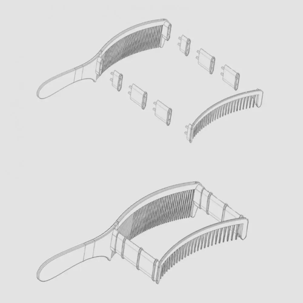 Men Styling  Tool Barber Fade Combs Ergonomic Curved Comb New Hair Cutting Fade Comb  Salon