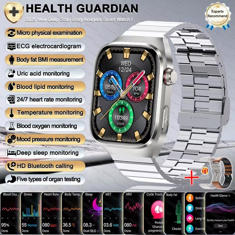 2025 New Women Smart Watch with BMI Measurement Menstrual Cycle ECG Heart Rate Blood Oxygen Sleep Fitness Tracker Smart Bracelet