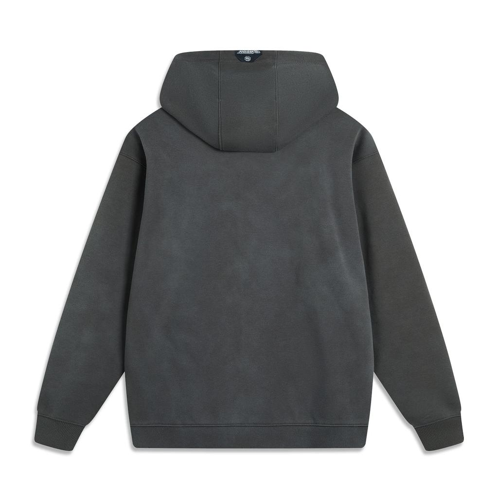 Li Ning Basketball Series Badfive Gradient Letter Zipper Hoodie Comfortable Breathable Fleece Warm Cardigan Sweatshirt Men Hoodies AWDU899-1