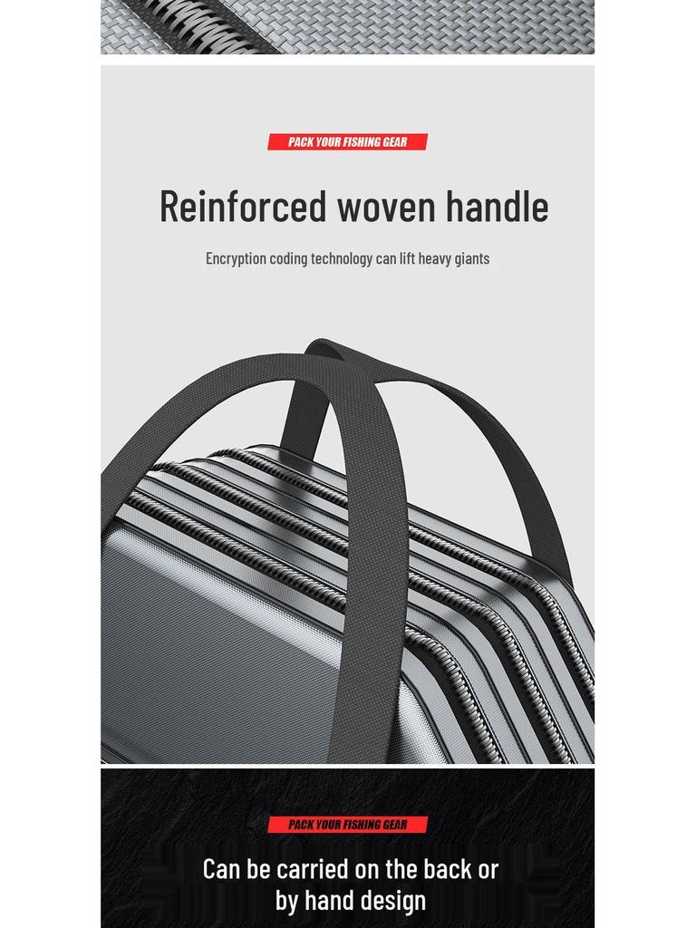 Bolsa Espessa de Grande Capacidade de Três Camadas para Armazenamento de Aparelhos e Varas de Pesca