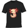 WEEDKEYCAT Süßes Cartoon Axolotl Unisex Kurzarm T-Shirt Sommer Lässige T-Shirts für Jungen und Mädchen