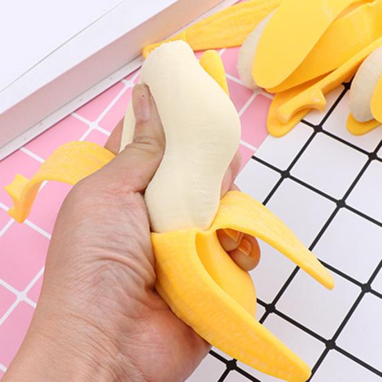 1/2/3Pcs Simulation Peel-off Banana Squeeze Toy Stress Relief Fruit Pinch Sensory Toy Kids Adults Soft TPR Stress Ball Calming Fidget Toy