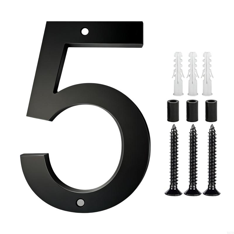 Modern Acrylic House Number Plate Door Label Number Plate Sign with Screw Modern Numbers Address Sign Easy Installation M4YD