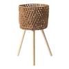 Rattans Handwoven Plant Stand with Legs Floor Planter Basket Rack Garden Plant Shelf