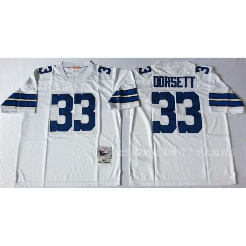 Jersey Retro NFL Dallas Cowboys 21 22 Bordado Throwback Uniforme de Fútbol para Hombre Ropa Deportiva para Aficionados