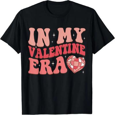 In My Valentine Era Heart Disco Ball Happy Valentines Day T-Shirt