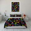 Colorful Dog Pattern Set Multiple Sizes Kid'S And Adults' Bedroom Exquisite 3Pc Bedding Set, Gift