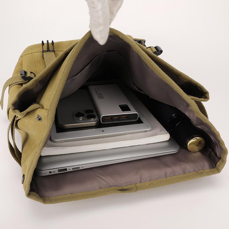Vintage Men's Backpack Canvas Backpack Student Outdoor Schoolbag