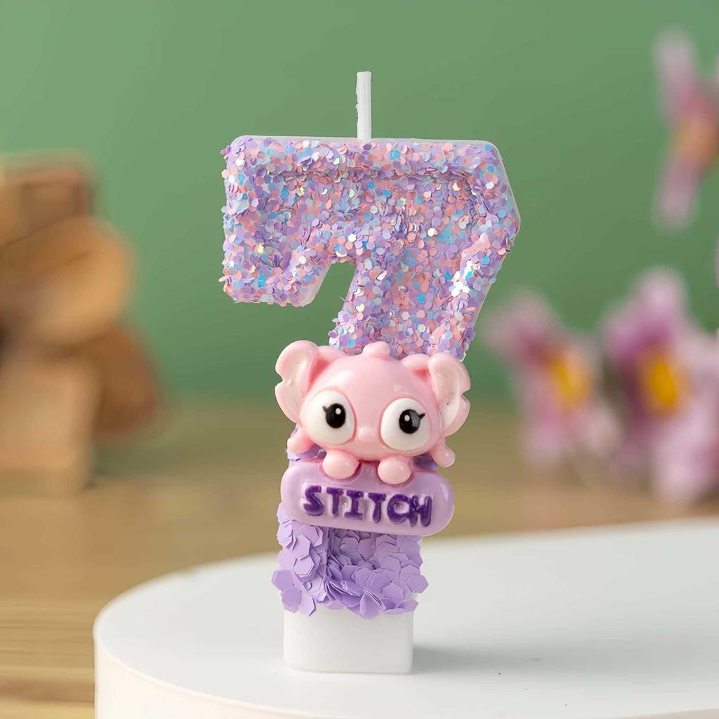 Cartoon Cute Birthday Cake Number Candles - Decorative Party Inserts