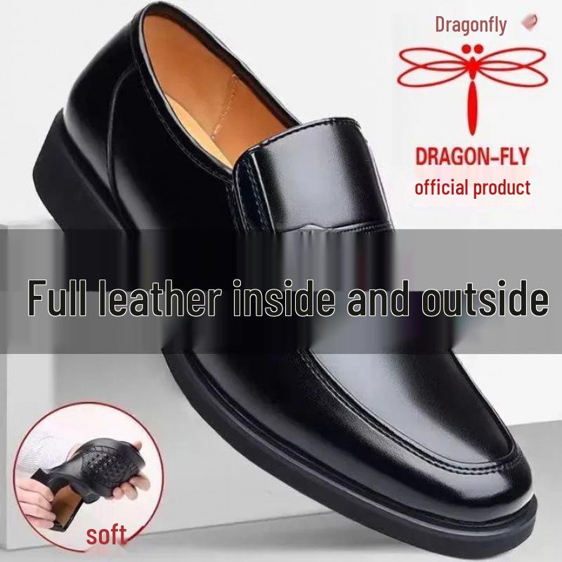 Dragonfly Brand Non-Slip Genuine Cowhide Leather Men's Formal Casual Shoes