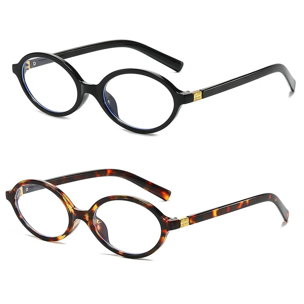 Fashion Small Oval Glasses Frame Women Anti Blue Light Ins Popular Blue Light Blocking Eyeglasses Ladies