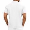 Men's Textured Vertical Stripe Polo Shirt - Summer Short Sleeve Lapel Tee, Breathable & Casual