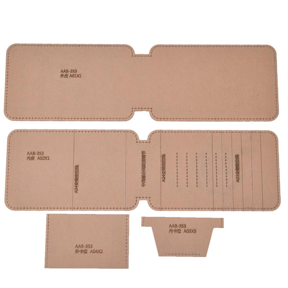 AAB-353 Wallet Template Transparent Acrylic Template Leather Pattern Acrylic  DIY Craft