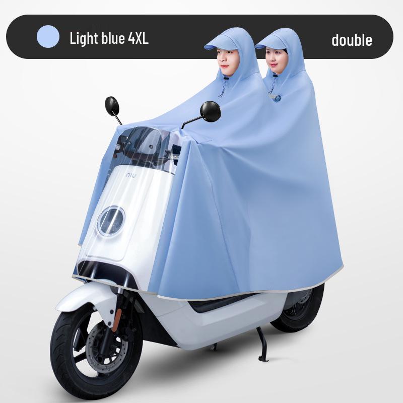 Unisex Electric Car Raincoat: Long, Full-Body, Extra Thick, Waterproof Poncho for Motorcycle Use