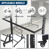 Freestanding Bike Storage Rack with Locking Casters 6 Hooks Heavy-Duty Hanging Bike Holder Height Adjustable Home Garage Stand