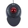 MCSaite Trackball Optical Wired Compatible with Mouse, USB, 5-Function Button, Connection, PC/Mac, Black/Red