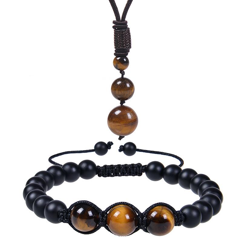JYL TS Bracelet Men s Set Adjustable Beaded Complements Style & Attracts Prosperity tiger eye set фисташковый