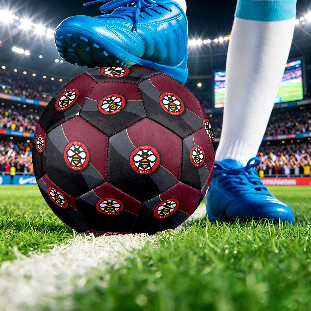 Brentford FootballPrinted Size 5 Soccer Bl, Anti Slip Adult Match Football Souvenir for Football Fans