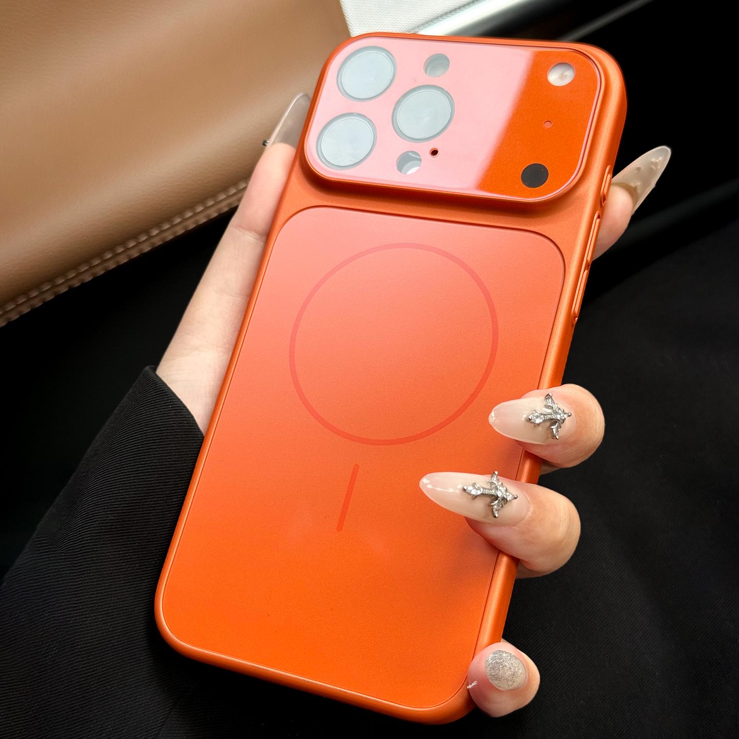 

Glass Nano Matte Phone Case For iPhone 17 Pro Max 17 Air 15 14 13 16 Pro Max For Magsafe Wireless Charging Magnetic Cover iPhone 13