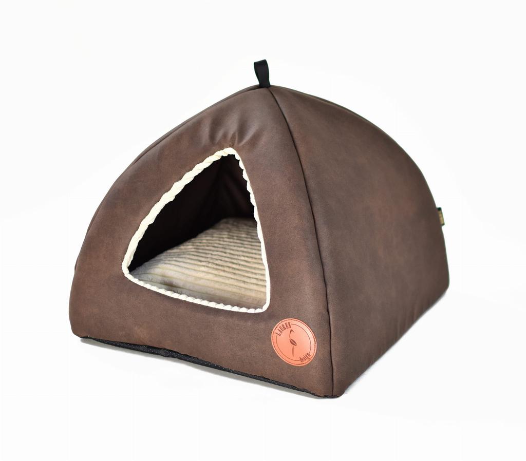 Bella Kennel Brown + Cream 40cm x 40cm